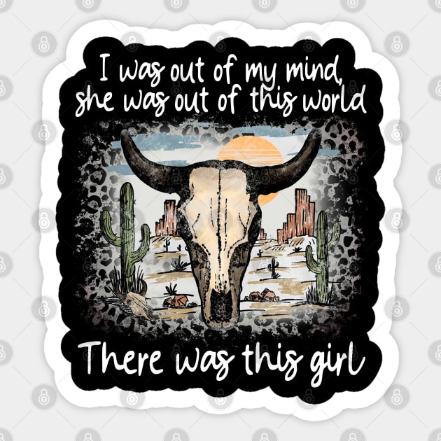 I was out of my mind, she was out of this world Deserts Western Bull Skull Sticker by Chocolate Candies